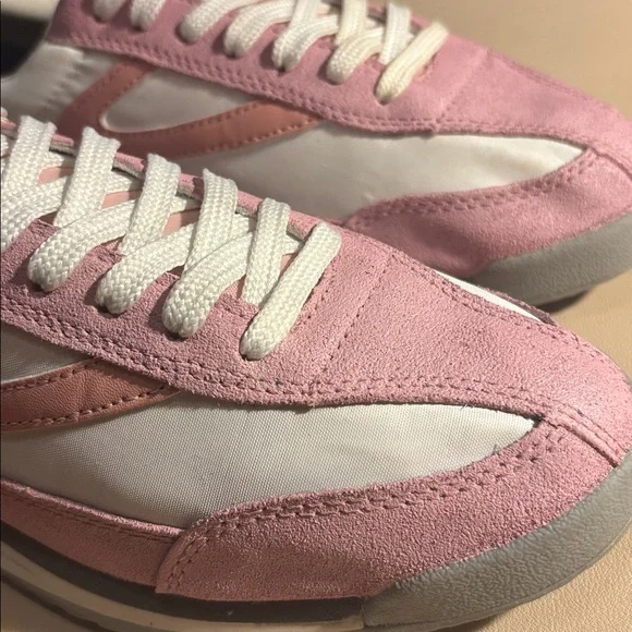 Tretorn “Custom”Pink Suede & White Leather Women's Sneakers - Picture 7 of 10